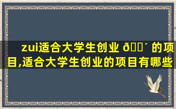 zui
适合大学生创业 🌴 的项目,适合大学生创业的项目有哪些请列举